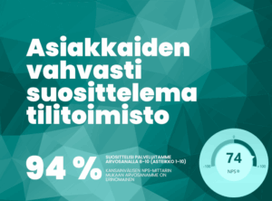 Asiakkaiden vahvasti suosittelema tilitoimisto